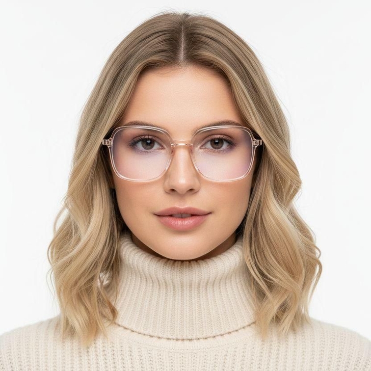 Rectangular Pink TR90 Glasses #BS0406-0555