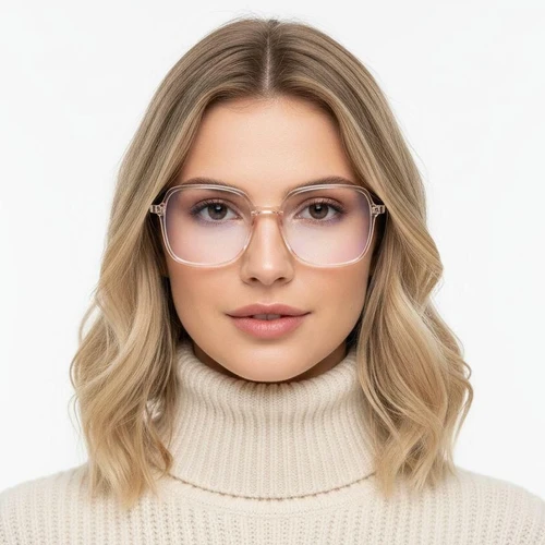 Rectangular Pink TR90 Glasses #BS0406-0555
