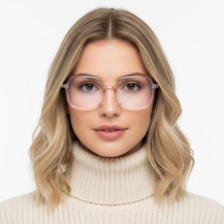 Gafas rectangulares TR90 rosas #BS0406-0555