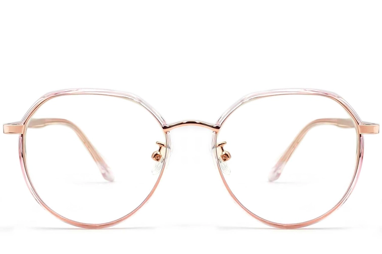Geometric Pink TR90 Glasses #BS0406-0558
