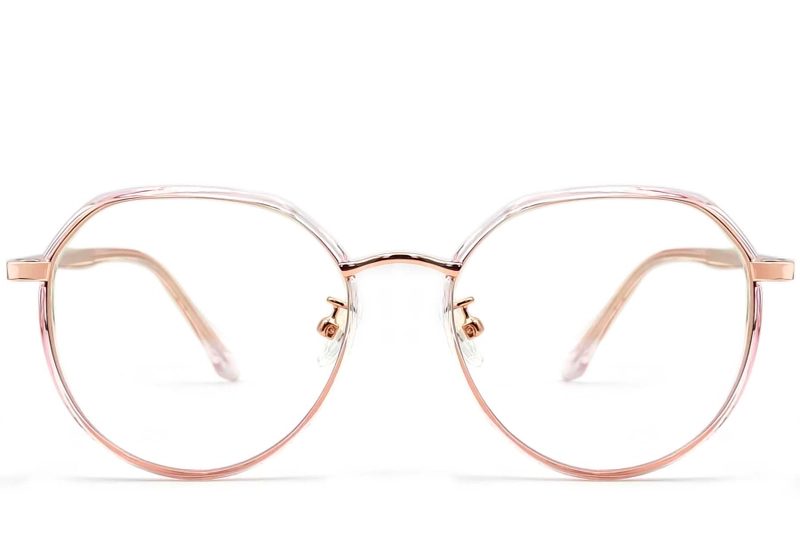 Geometric Pink TR90 Glasses #BS0406-0558