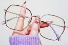 Geometric Pink Metal Glasses #BS0406-0566