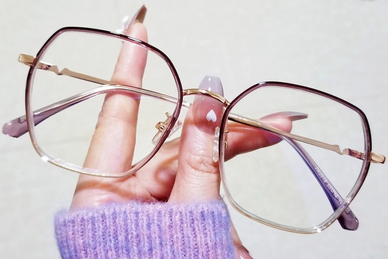 Geometric Purple Metal Glasses #BS0406-0568