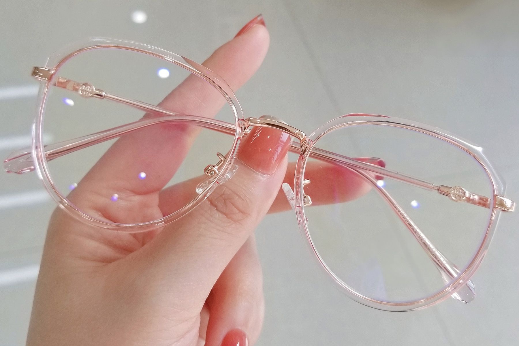 Oval Pink TR90 Glasses #BS0406-0574