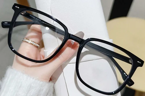Lunettes rectangulaires noires TR90 #BS0406-0578