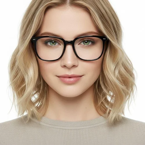 Lunettes rectangulaires noires TR90 #BS0406-0578