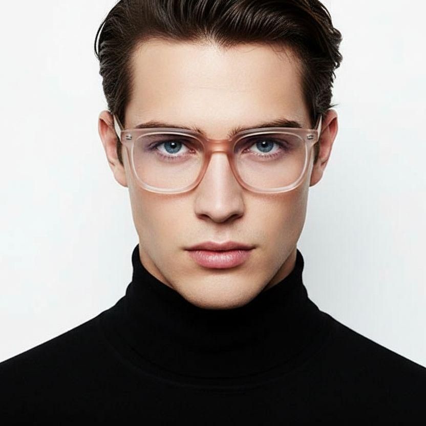 Gafas rectangulares TR90 rosas #BS0406-0582