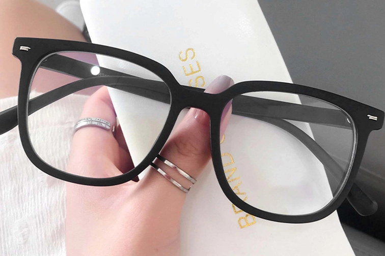 Rectangular Black TR90 Glasses #BS0406-0584
