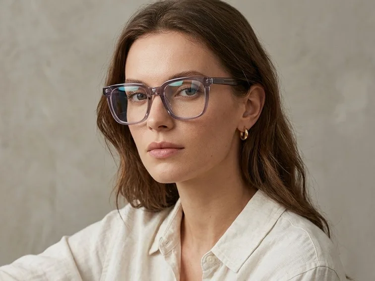 Rectangular Grey TR90 Glasses #BS0406-0586