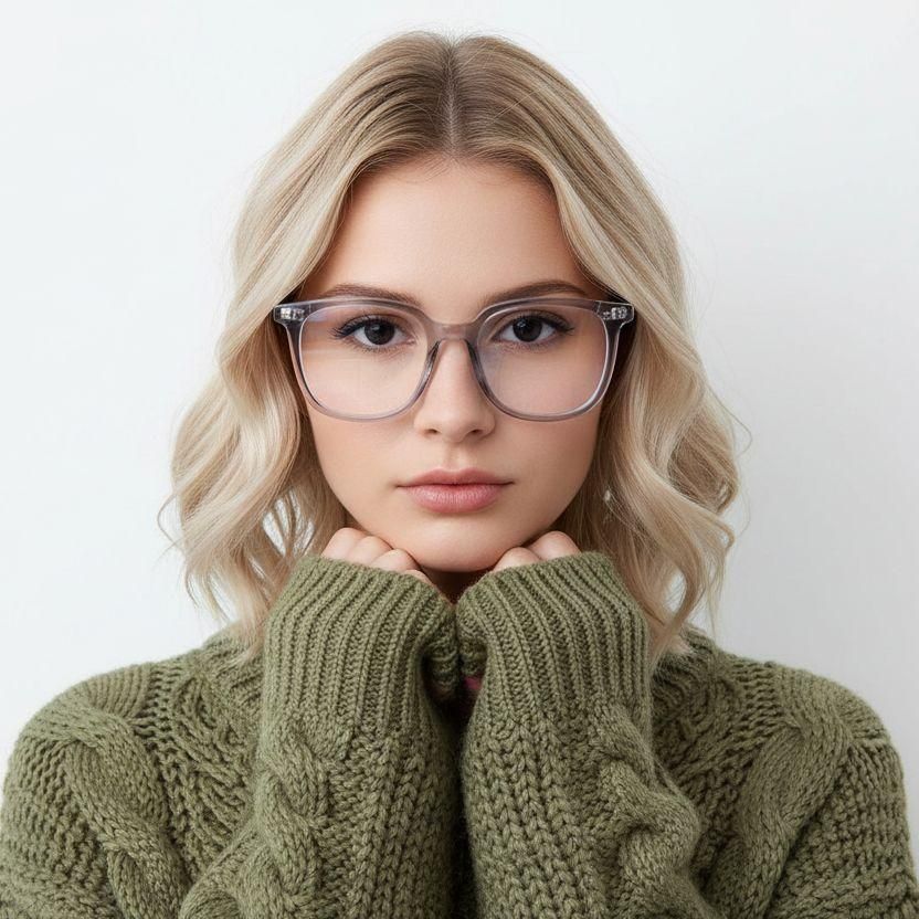 Rectangular Grey TR90 Glasses #BS0406-0586