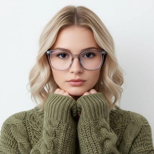 Lunettes rectangulaires grises TR90 #BS0406-0586