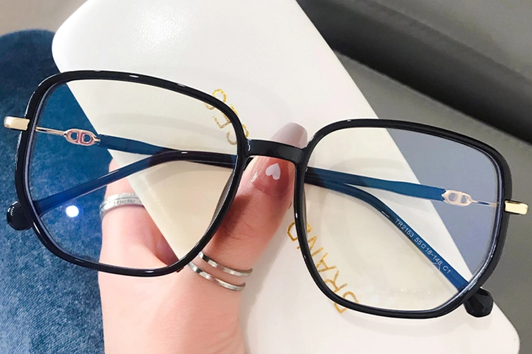 Rectangular Golden TR90 Glasses #BS0406-0589