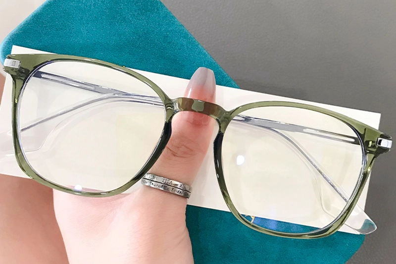 Rectangular Green TR90 Glasses #BS0406-0598