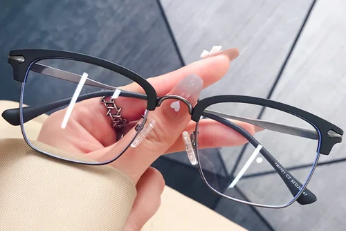 Lunettes TR90 grises semi-cerclées #BS0406-0601