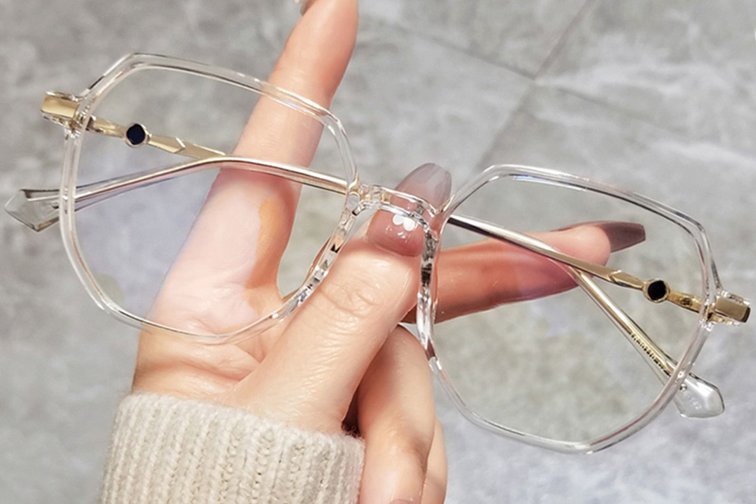 Geometrische transparente TR90-Brille #BS0406-0609