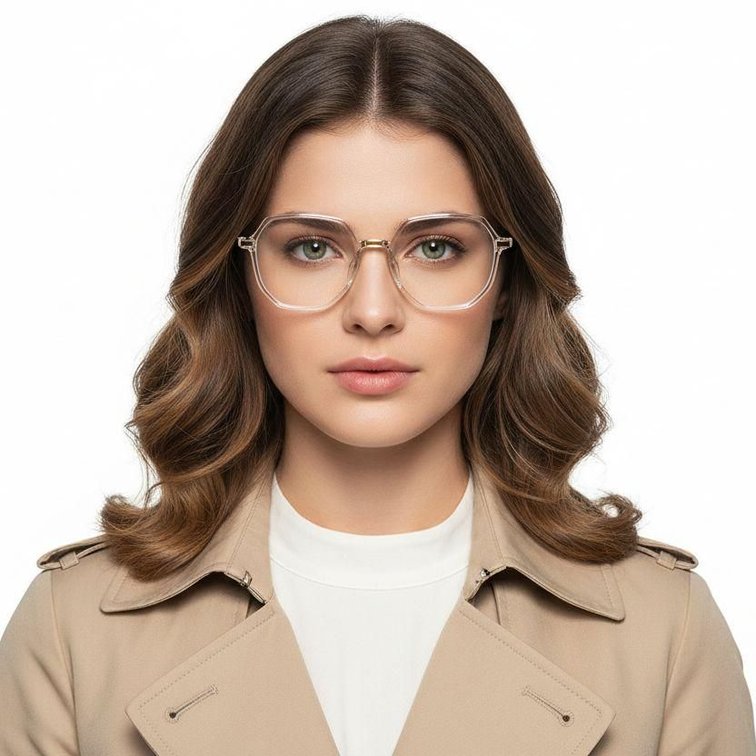 Geometrische transparente TR90-Brille #BS0406-0609