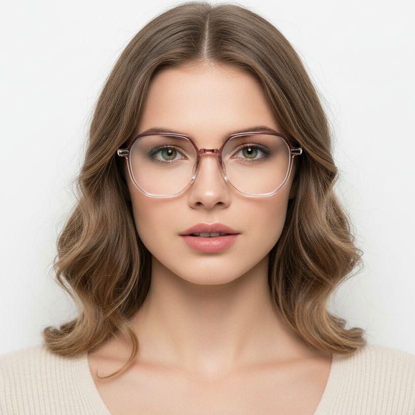 Geometric Purple TR90 Glasses #BS0406-0610