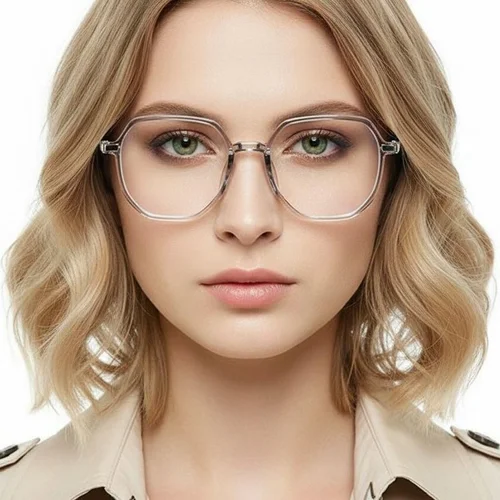 Lunettes géométriques grises TR90 #BS0406-0612