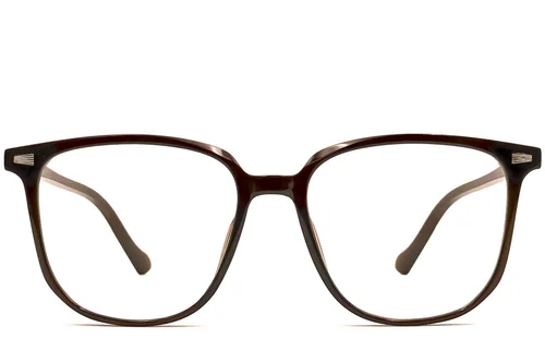 Lunettes rectangulaires marron TR90 #BS0406-0615