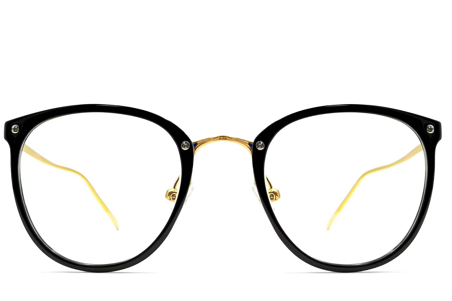 Gafas ovaladas negras TR90 para niños #BS0406-0619