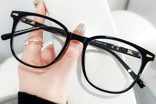 Lunettes ovales noires TR90 #BS0406-0629