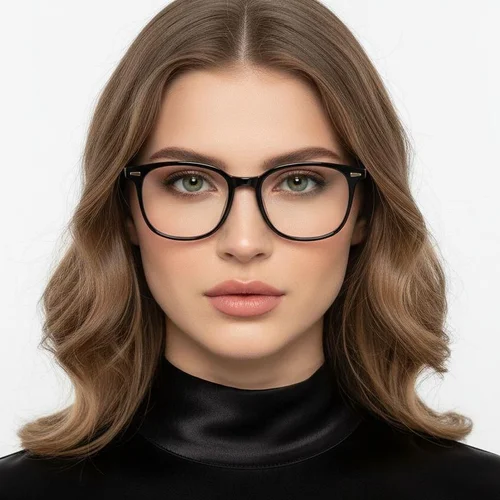 Lunettes ovales noires TR90 #BS0406-0629