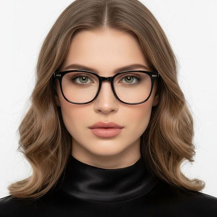 Oval Black TR90 Glasses #BS0406-0629