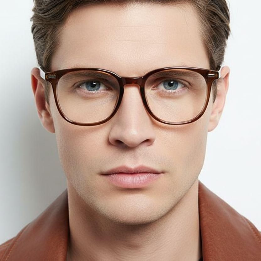 Oval Brown TR90 Glasses #BS0406-0631