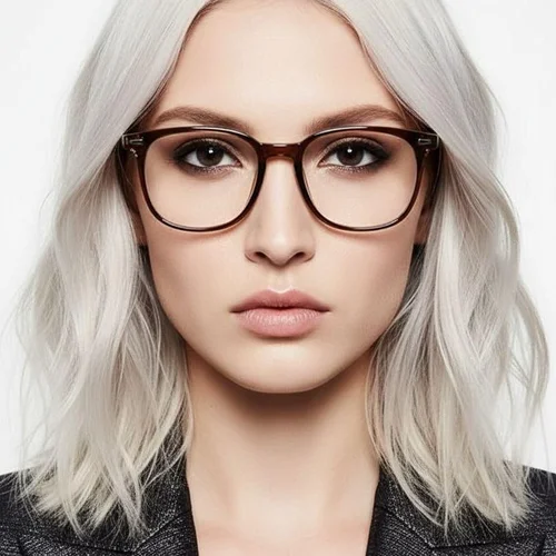 Lunettes ovales marron TR90 #BS0406-0631
