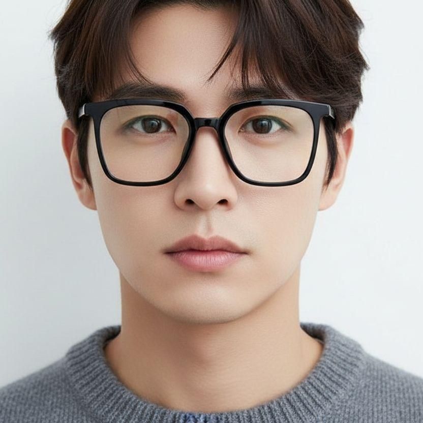 Occhiali rettangolari neri in TR90 #BS0406-0645