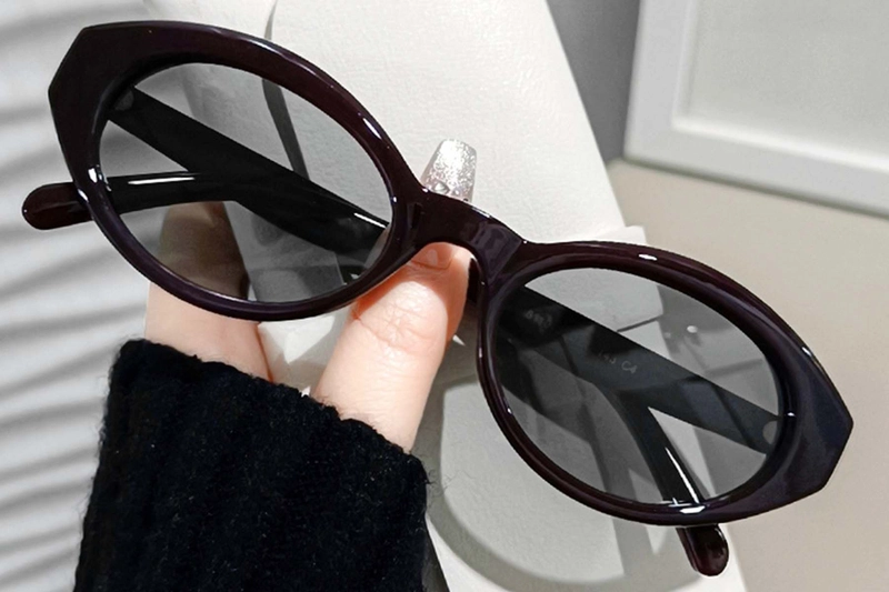 Oval Red TR90 Sunglasses #BS0406-0661