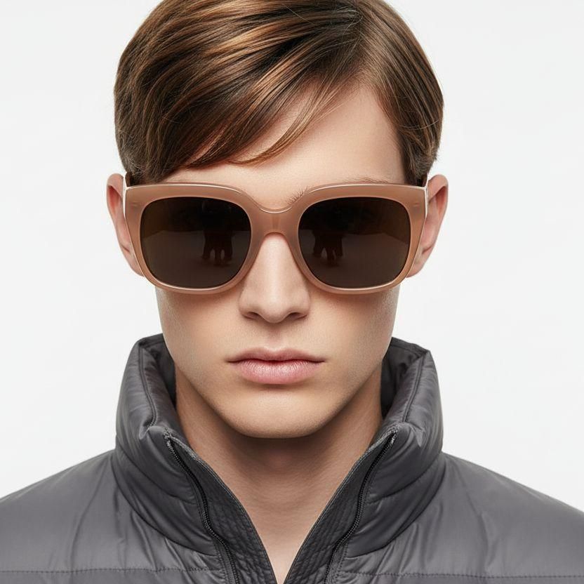 Rectangular Brown TR90 Sunglasses #BS0406-0664