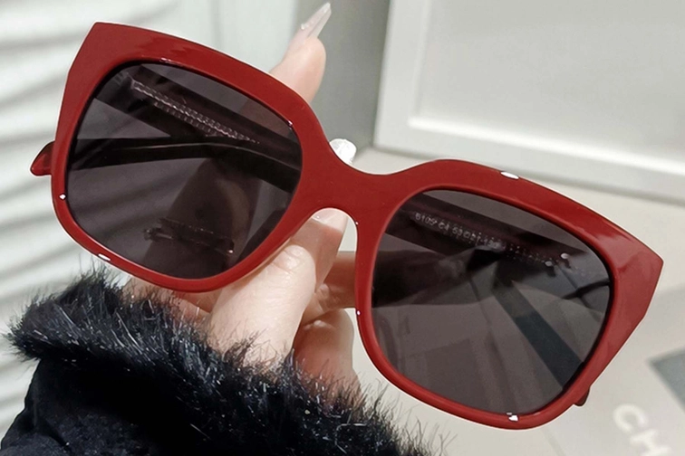 Rectangular Red TR90 Sunglasses #BS0406-0666