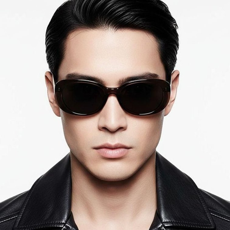 Oval Brown TR90 Sunglasses #BS0406-0668