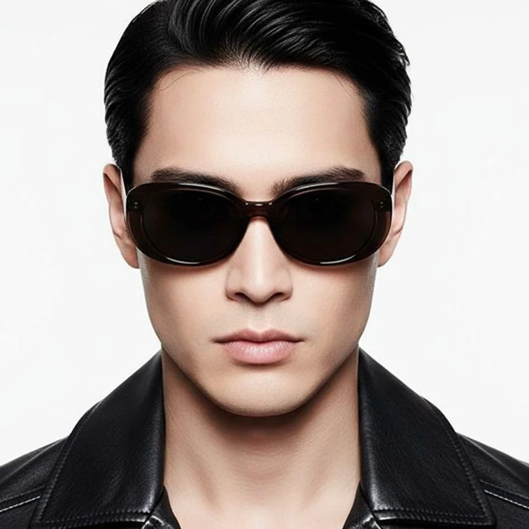Gafas de sol ovaladas TR90 marrones #BS0406-0668