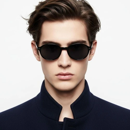 Oval Black TR90 Sunglasses #BS0406-0672