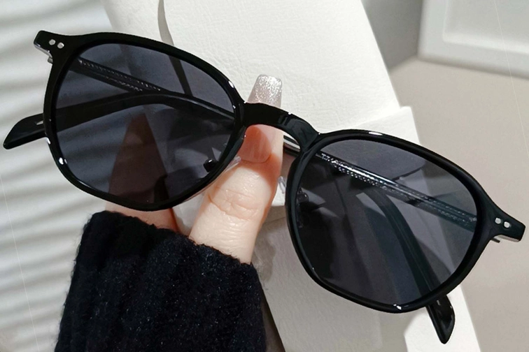 Geometric Black TR90 Sunglasses #BS0406-0686