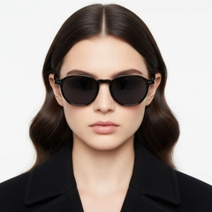 Geometric Black TR90 Sunglasses #BS0406-0686