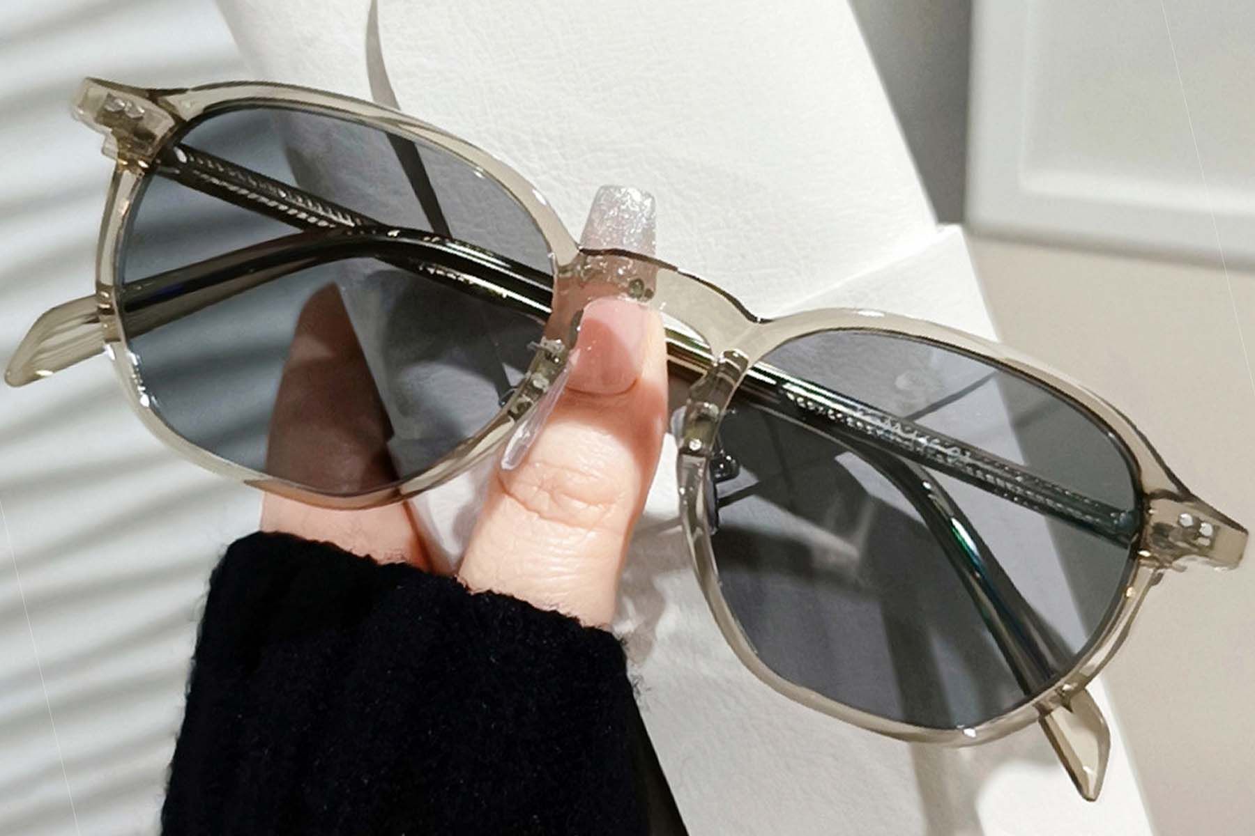 Geometrische gelbe TR90-Sonnenbrille #BS0406-0689