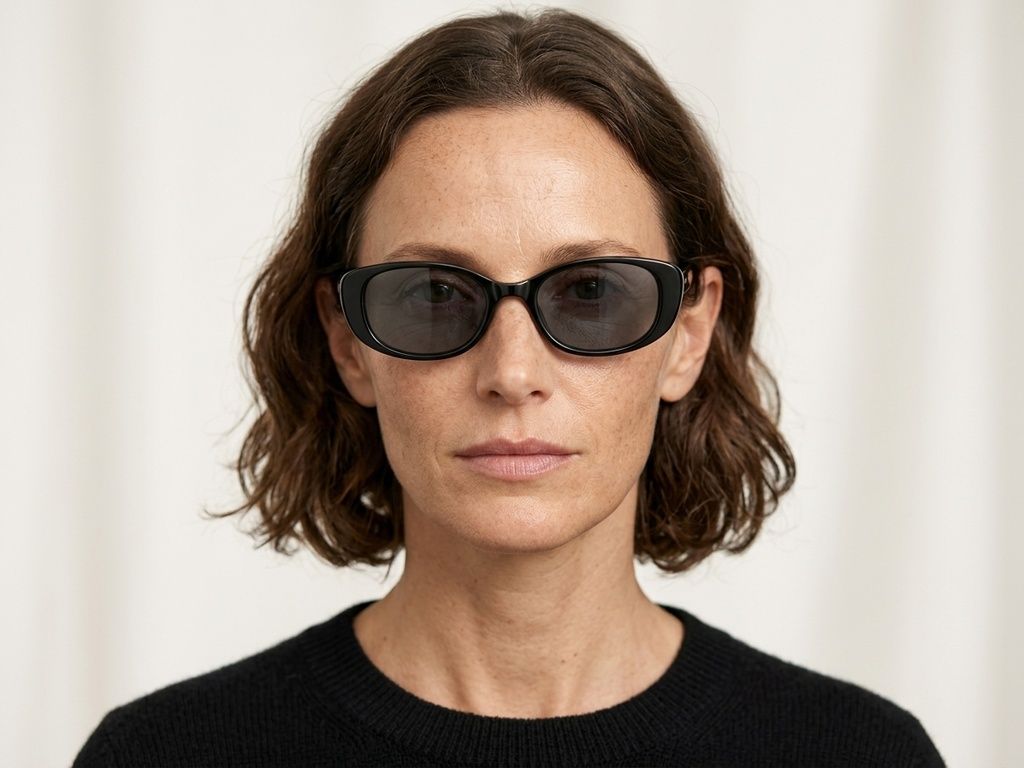 Oval Black TR90 Sunglasses #BS0406-0691
