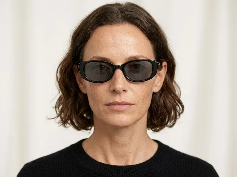 Oval Black TR90 Sunglasses #BS0406-0691
