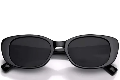 Lunettes de soleil ovales noires TR90 #BS0406-0691