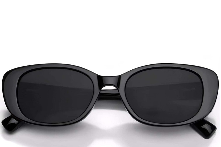 Gafas de sol ovaladas TR90 negras #BS0406-0691