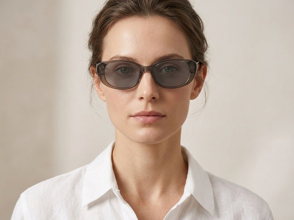 Oval Green TR90 Sunglasses #BS0406-0692