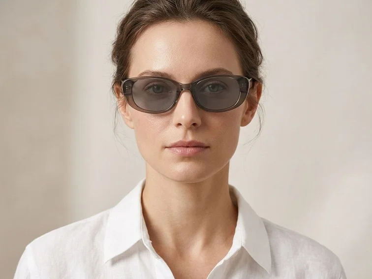 Oval Green TR90 Sunglasses #BS0406-0692