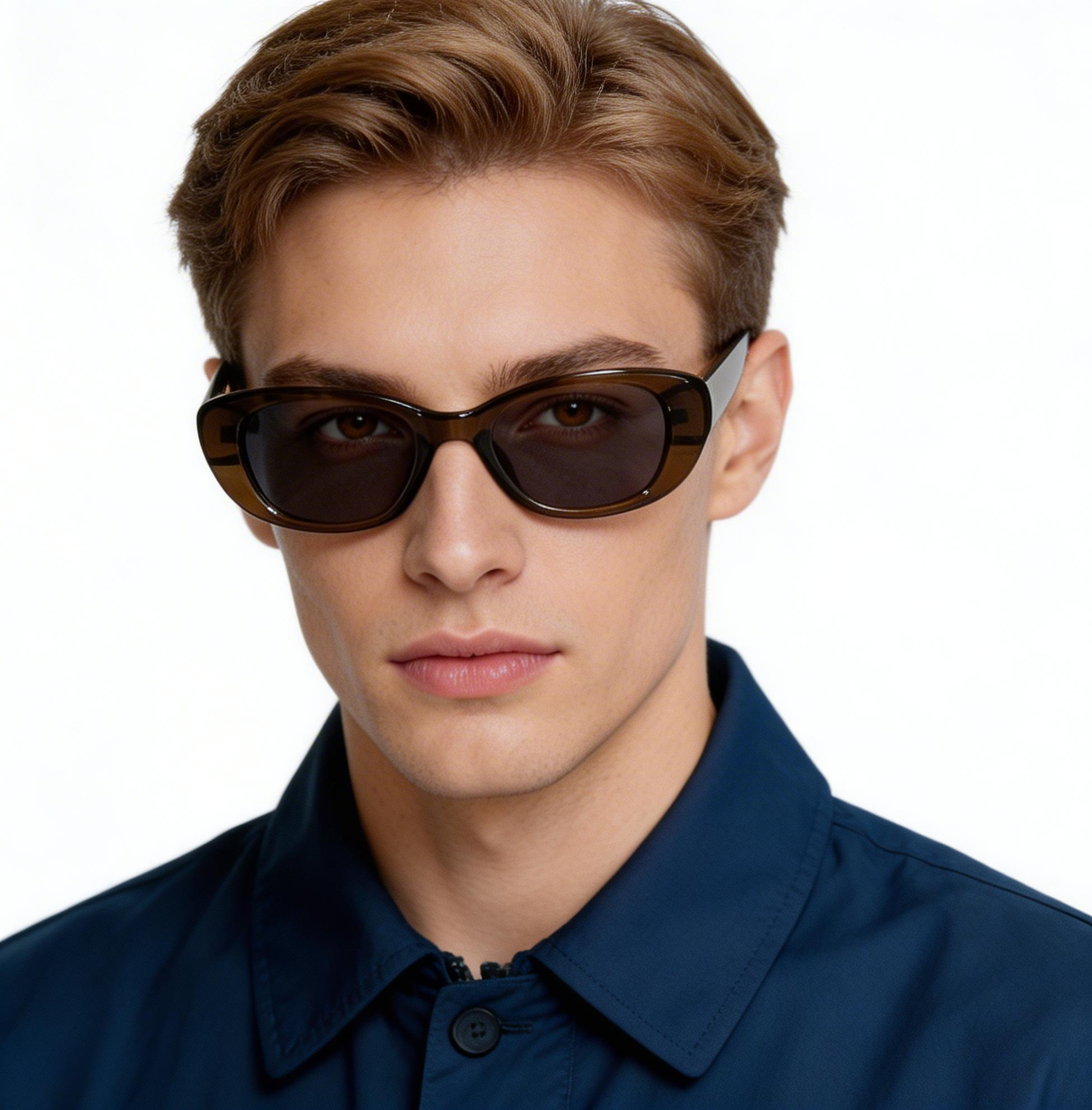 Oval Green TR90 Sunglasses #BS0406-0692