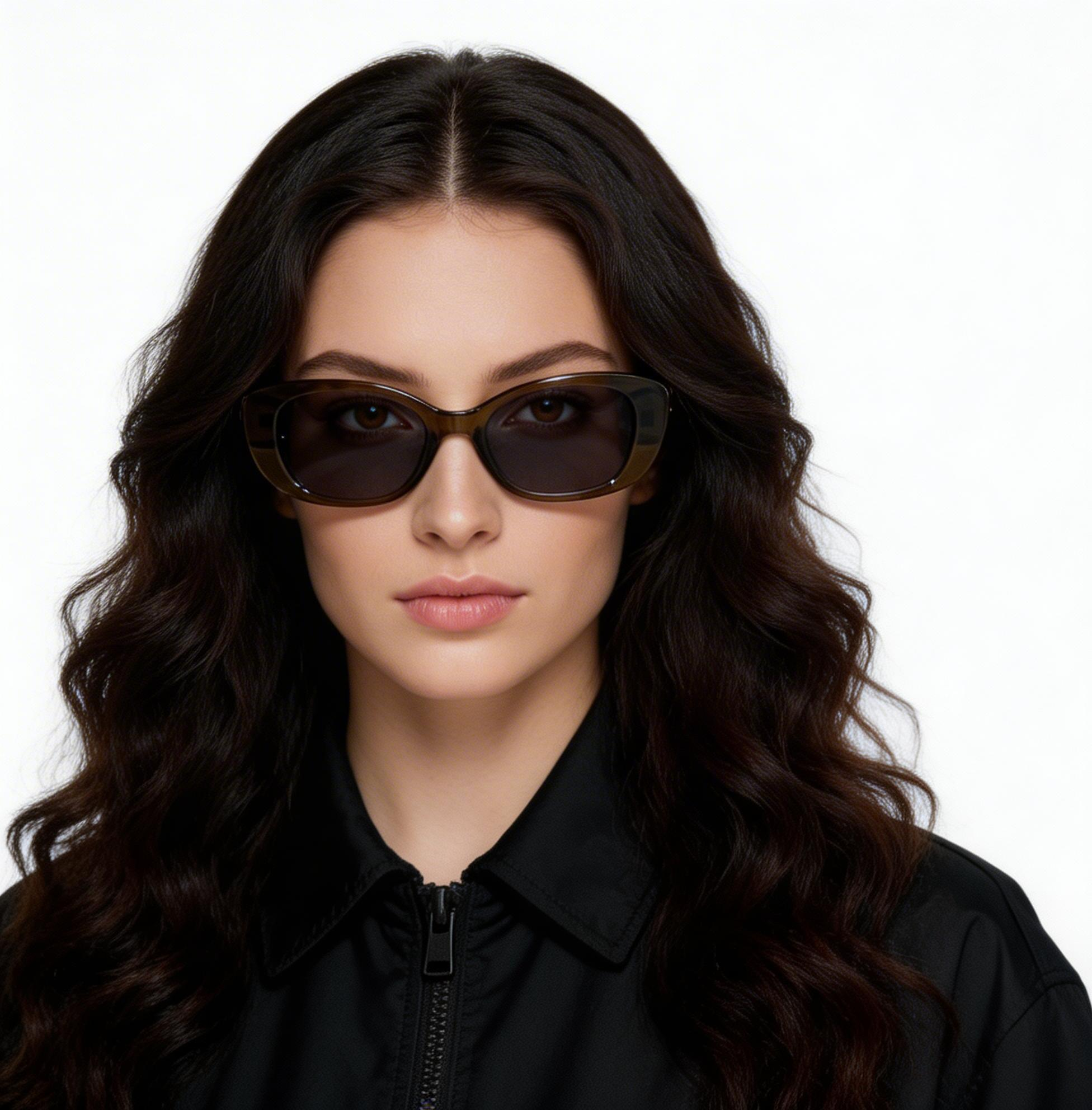 Oval Green TR90 Sunglasses #BS0406-0692