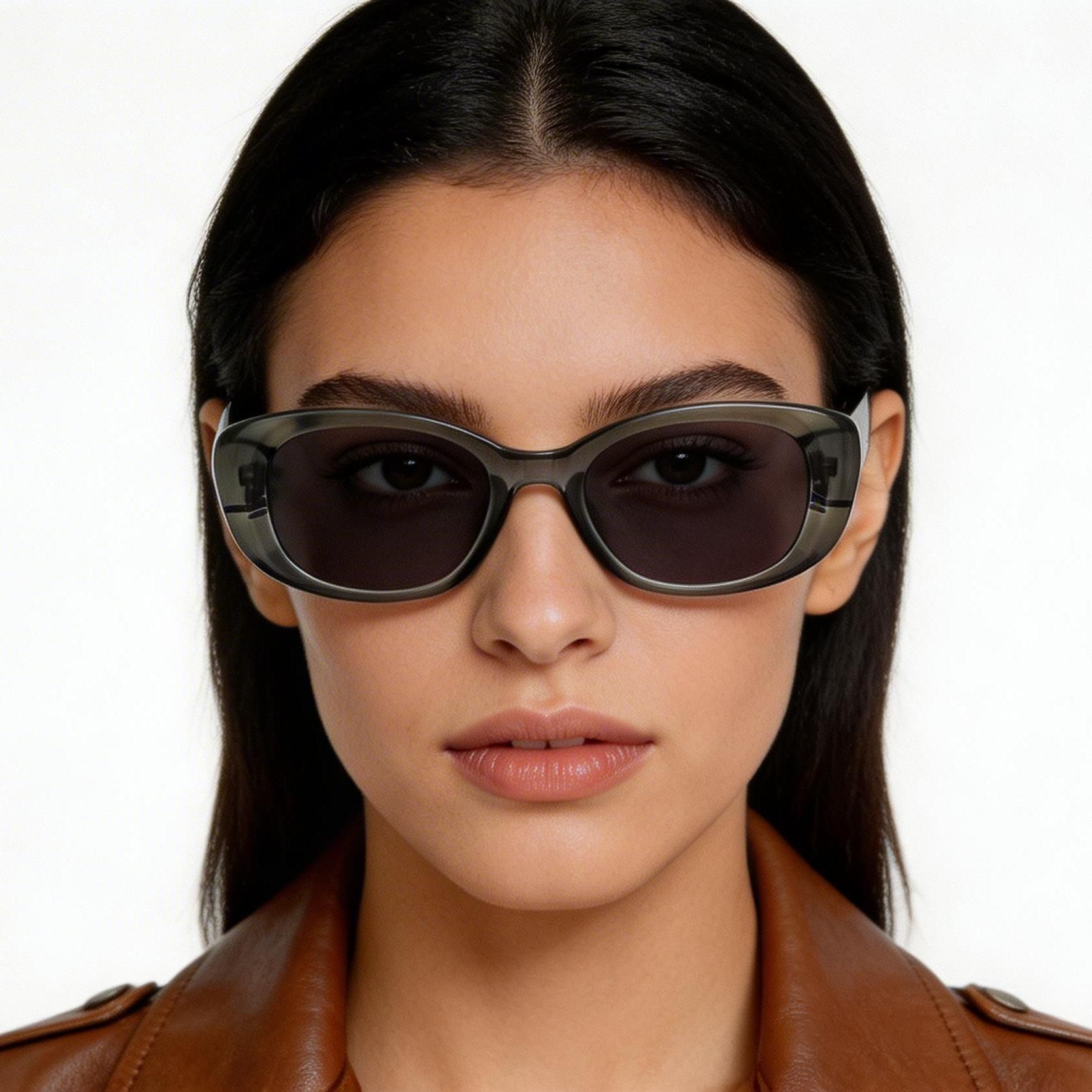 Oval Grey TR90 Sunglasses #BS0406-0694