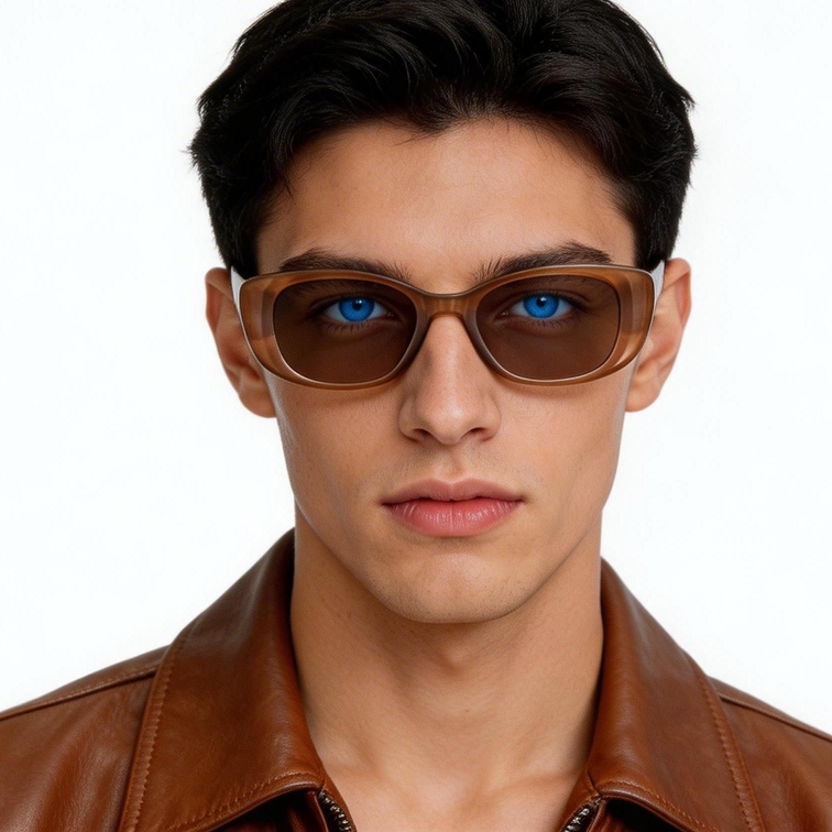 Gafas de sol ovaladas TR90 marrones #BS0406-0695