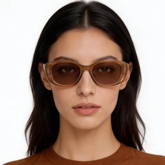 Oval Brown TR90 Sunglasses #BS0406-0695
